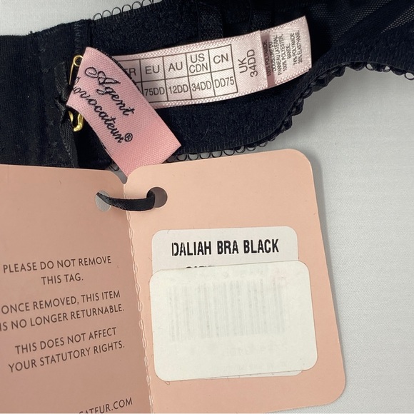 Agent Provocateur Daliah Black Bra NWT $165 - Picture 14 of 16